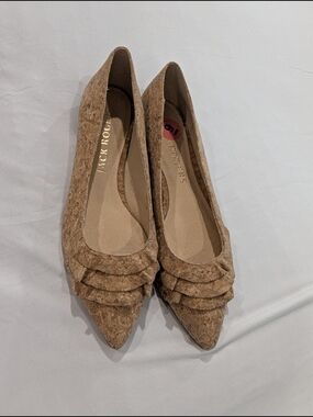 Jack Rogers Natural Cork Pointed-Toe Flats